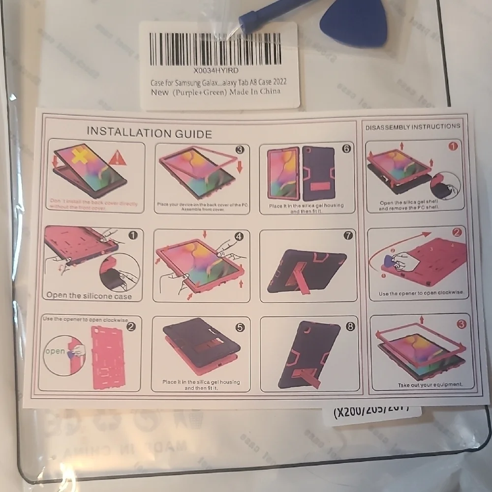 Purple and Teal For Samsung A8 10.5 Tablet Case With Kickstand NWOT